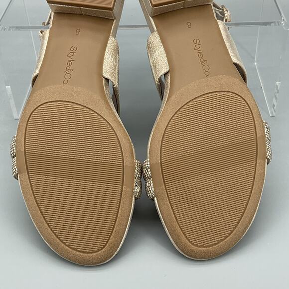 NEW Style & Co Women’s Selbiee Slingback Dress Sandals Silver Size 8M - Picture 10 of 10